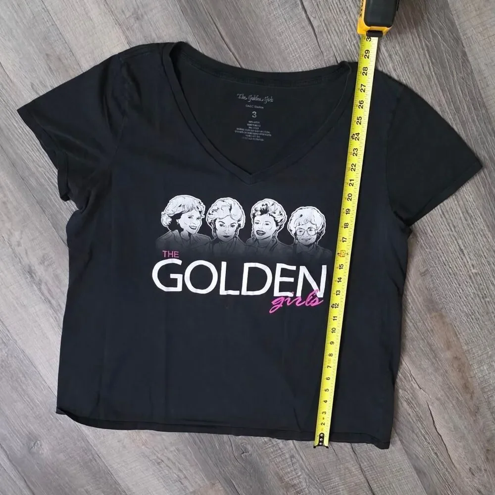 Torrid Golden Girls Graphic Tee Black V-Neck Plus Size 3 3X 100% Cotton